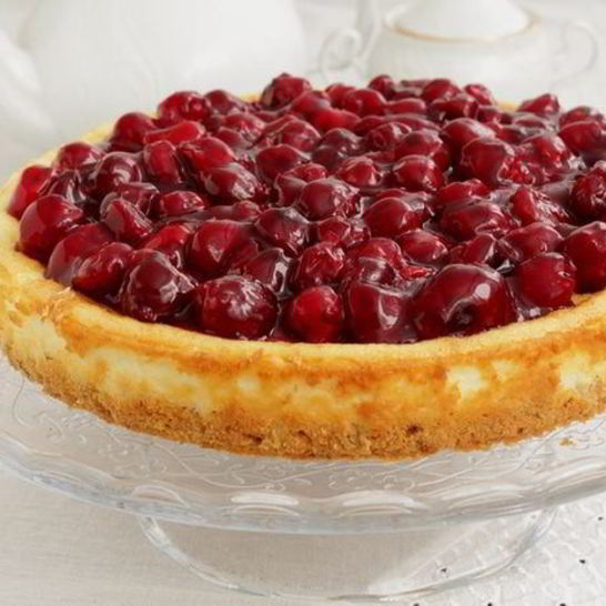 Рецепт чизкейка на овсяной основе с вишней