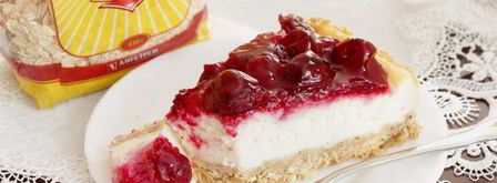 чизкейк на овсяной основе с вишней. Шаг 12