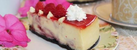 чизкейк с белым шоколадом и малиной. Шаг 10