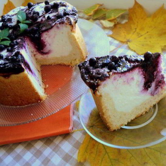 Рецепт чизкейка с черникой