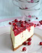 Чизкейк с клюквой