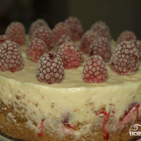 Рецепт чизкейка с малиной и шоколадом