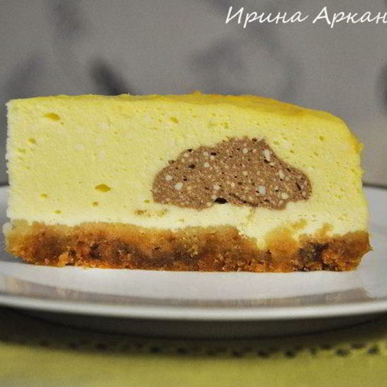 Рецепт чизкейка с шоколадной начинкой