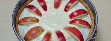 чизкейк с яблоками и маком. Шаг 15