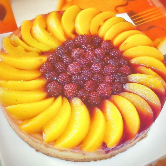 Рецепт чизкейка украшенного фруктами