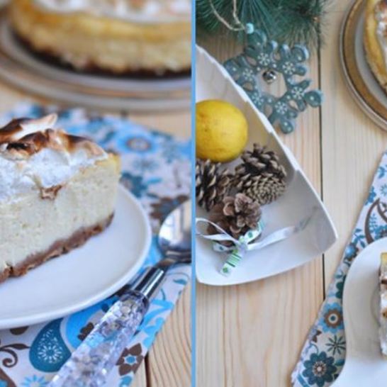 Рецепт лимонного чизкейка с запеченной меренгой