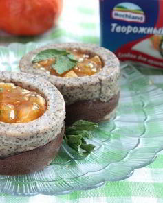 Новогодние пирожные-чизкейки