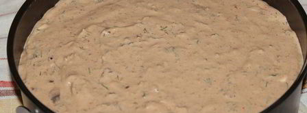 печеночный чизкейк с орехами и грибами. Шаг 11