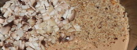 печеночный чизкейк с орехами и грибами. Шаг 9