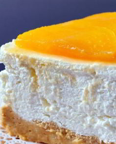 Персиковый чизкейк без выпечки