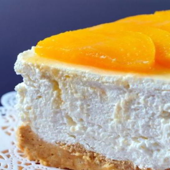 Рецепт персикового чизкейка без выпечки