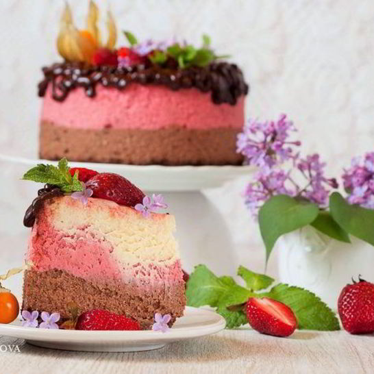 Рецепт шоколадна-вишневого чизкейк