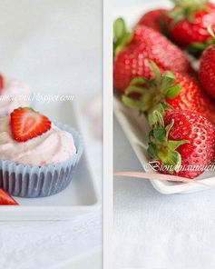 Шоколадные мини-чизкейки с воздушным клубничным кремом