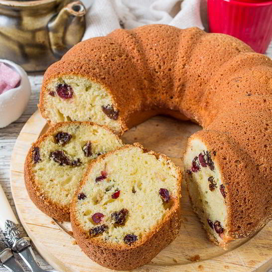 Рецепт апельсинового кекса с изюмом на оливковом масле