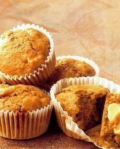 Бананово-яблочные кексы с грецкими орехами