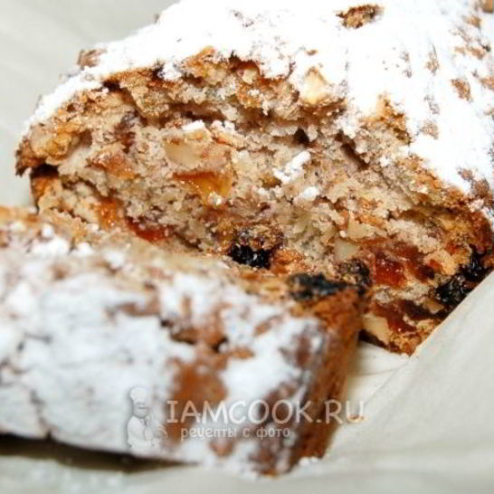 Рецепт домашнего кекса с орехами и изюмом