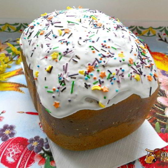 Рецепт кекса-кулича на топленом молоке в хлебопечке