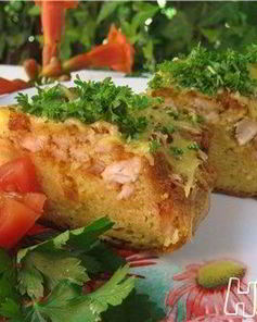 Кекс с курицей и сыром