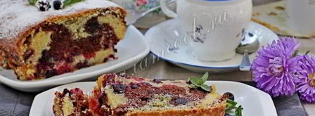 кекс с маком, какао и ягодами. Шаг 15