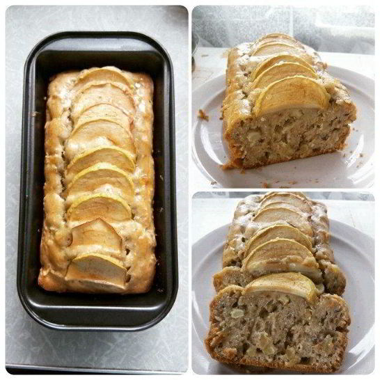 Рецепт кекса с яблоками и грецкими орехами