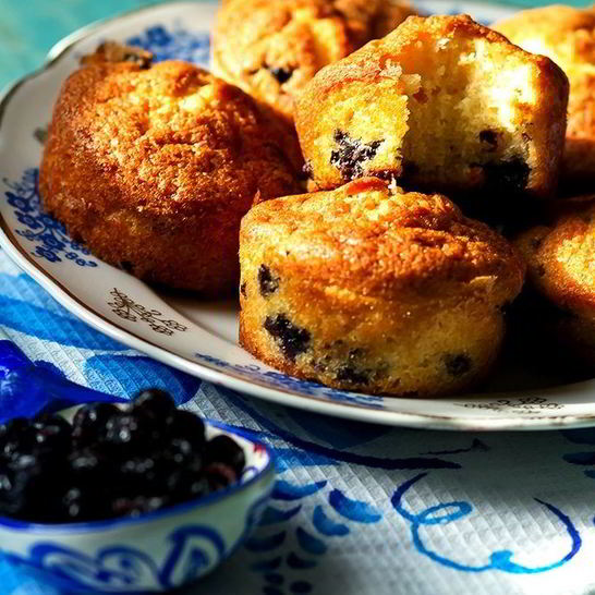 Рецепт кексов с черникой