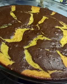 Полосатый шоколадно-апельсиновый кекс