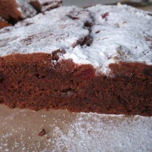 Шоколадно-творожный Штоллен с марципаном