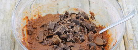 шоколадный кекс с малиной. Шаг 7