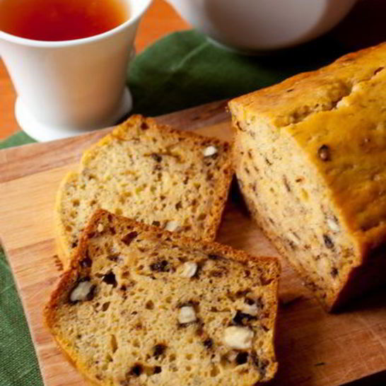 Рецепт тыквенно-бананового кекс с орехами