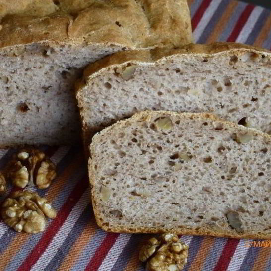 Рецепт пшенично-гречневого хлеб с грецкими орехами