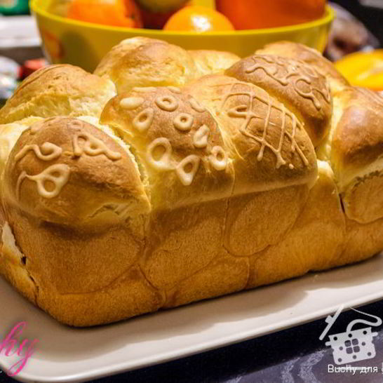 Рецепт сдобного хлеба с узором
