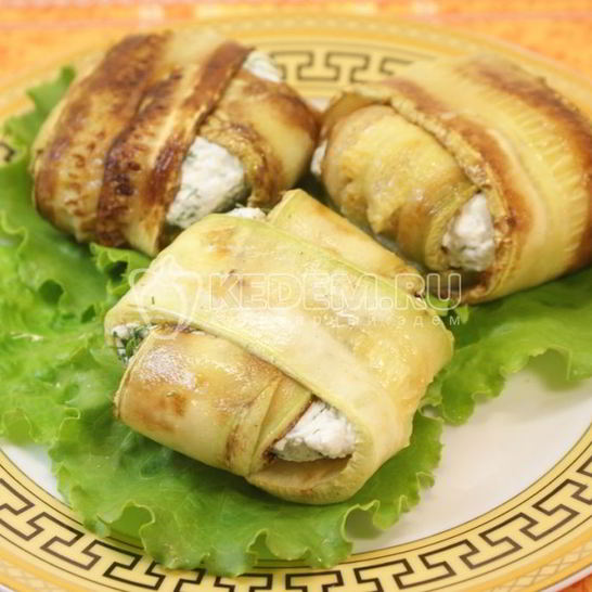 Рецепт конвертиков из кабачков с сыром