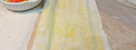 конвертики из лаваша с творогом. Шаг 3