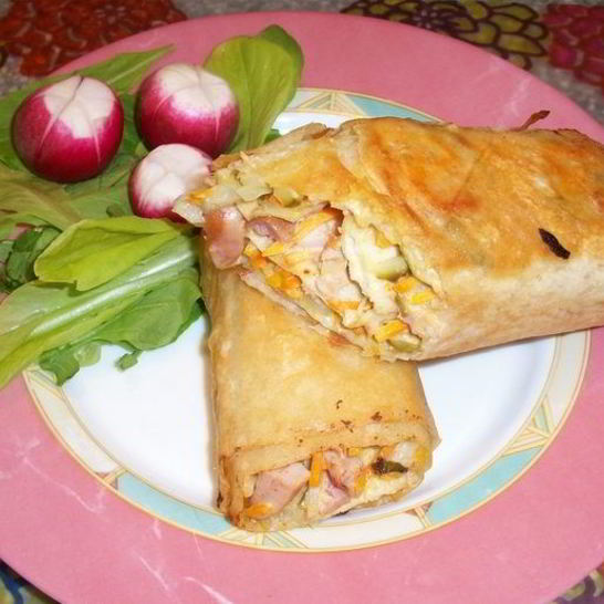 Рецепт лаваша с корейской морковкой и огурцом