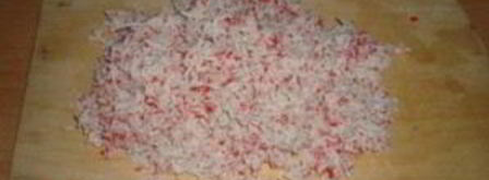 лаваш с крабовыми палочками и сыром. Шаг 2