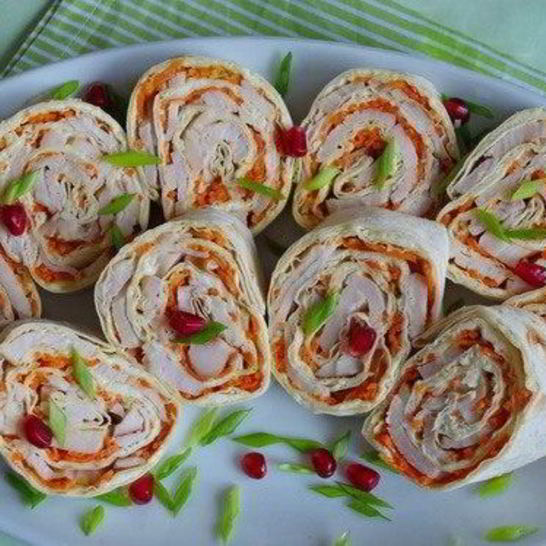 Рецепт лаваша с курицей и морковью