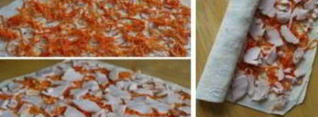 лаваш с курицей и морковью. Шаг 3