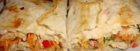 лаваш с курицей и овощами. Шаг 6