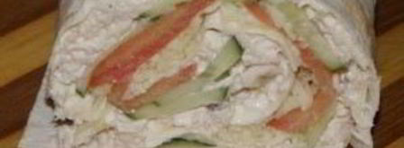 лаваш с курицей и сыром. Шаг 12