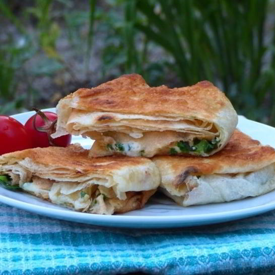 Рецепт лаваша с сыром и зеленью