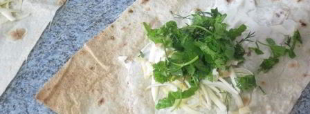 лаваш с сыром и зеленью. Шаг 5