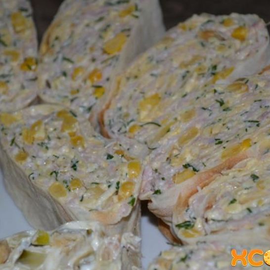 Рецепт лаваша с ветчиной и сыром