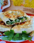 Лаваш с яйцом и шпинатом