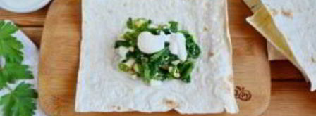 лаваш с яйцом и шпинатом. Шаг 6