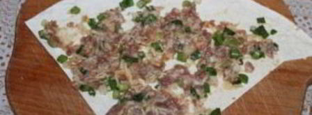 лаваш с зеленым луком. Шаг 6