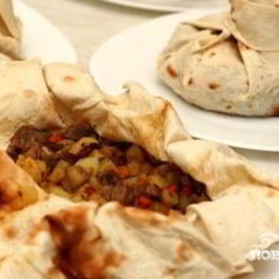 Рецепт мяса в лаваше