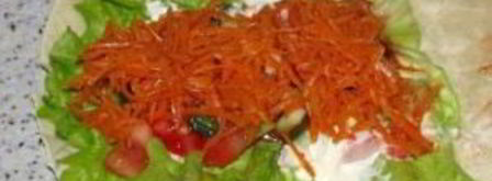 начинка для лаваша с корейской морковкой. Шаг 7