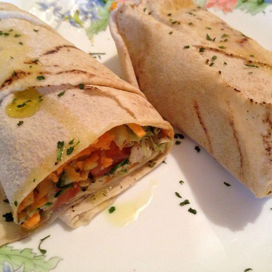 Рецепт ролла с курицей в лаваше