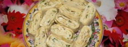 рулетики из лаваша с чесноком. Шаг 6