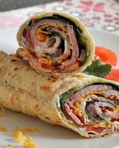 Рулетики из лаваша с ветчиной